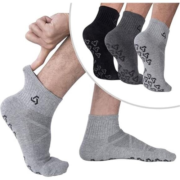 Non Slip Socks Grip for Yoga Home Workout Pure Barre, Pilates, Hospital Socks - Picture 8 of 8